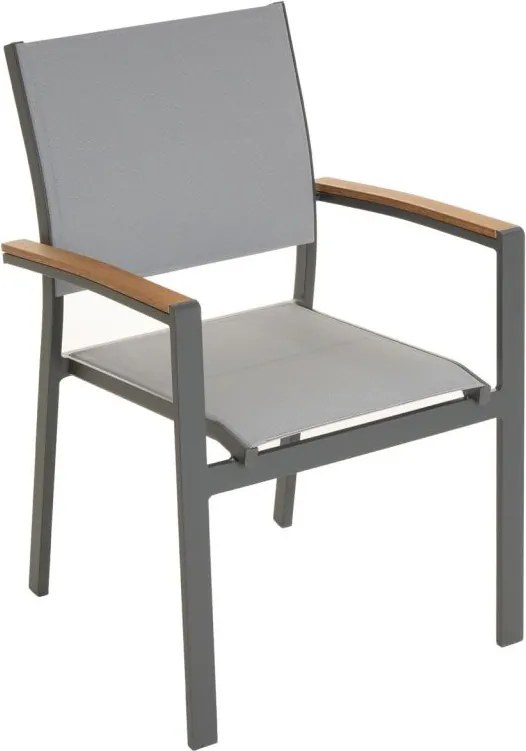 Krzesło ogrodowe składane, antracytowe, 86,5 x 57 x 57,5 cm