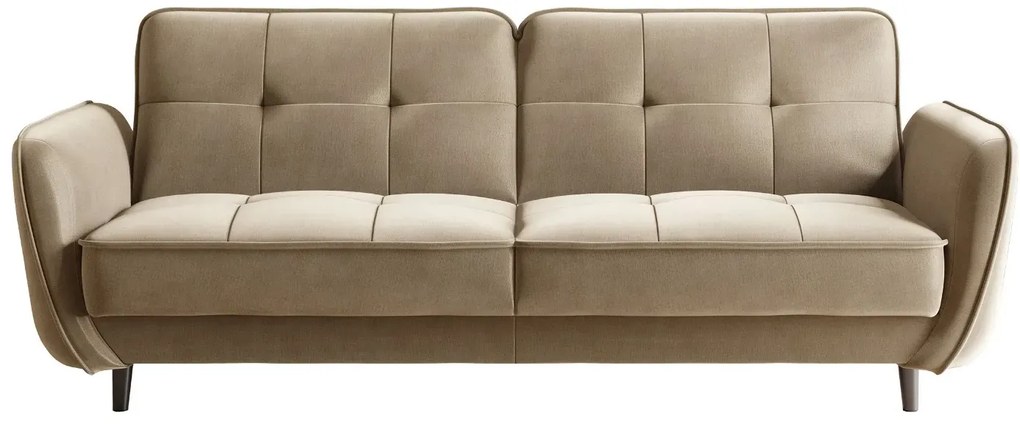 Sofa rozkładana z funkcją spania BELLIS VELVET beżowa ELTAP