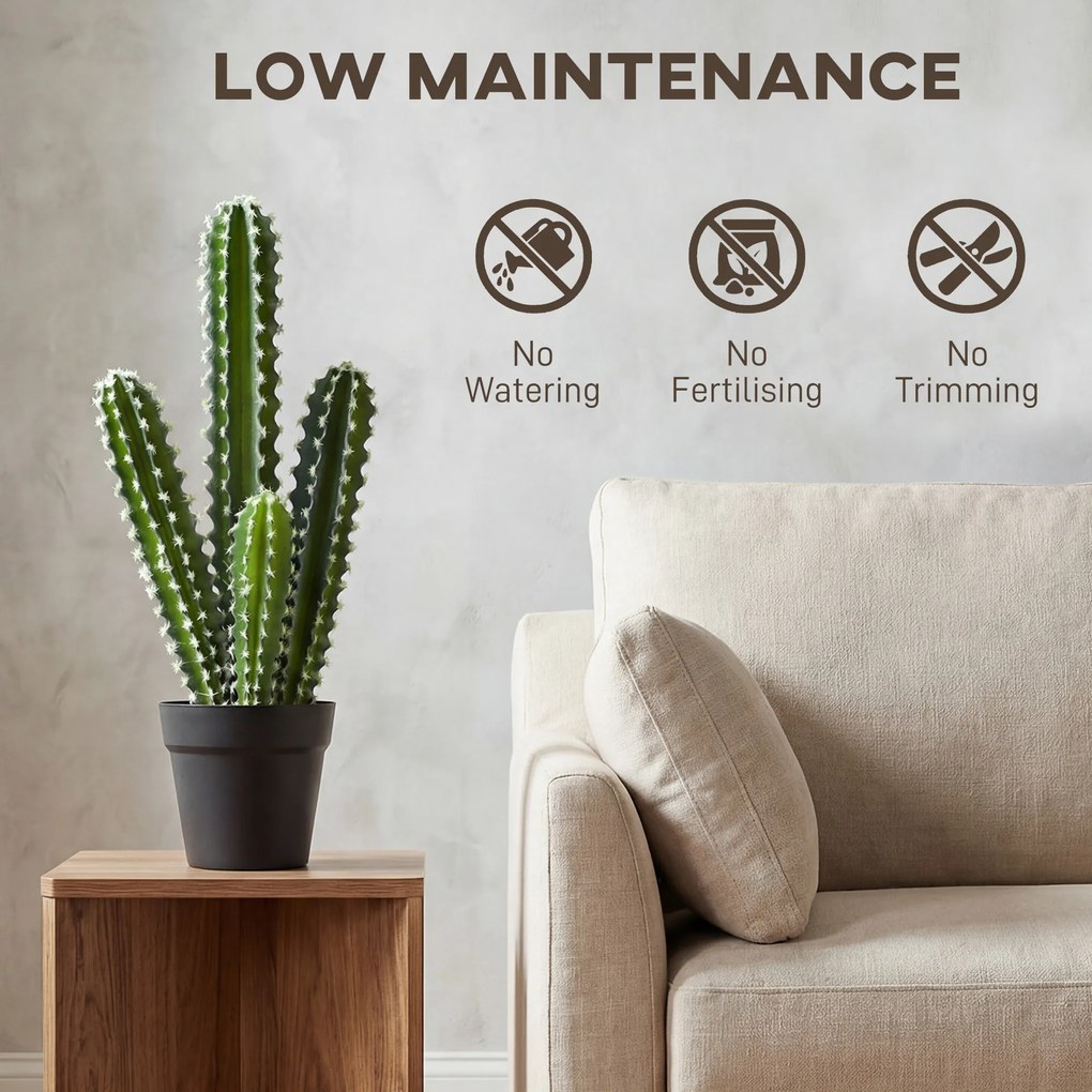 HOMCOM Sztuczny kaktus 53 cm w doniczce do domu, biura | Aosom PL