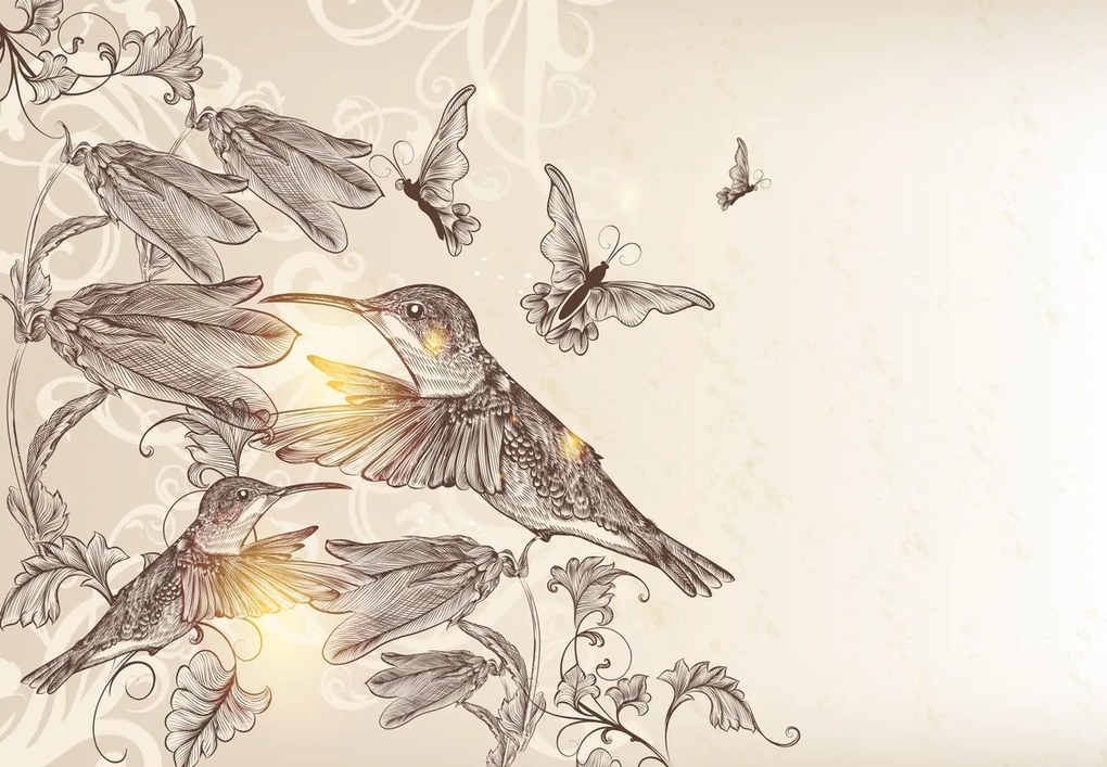 Fototapeta - Kolibry (196x136 cm)