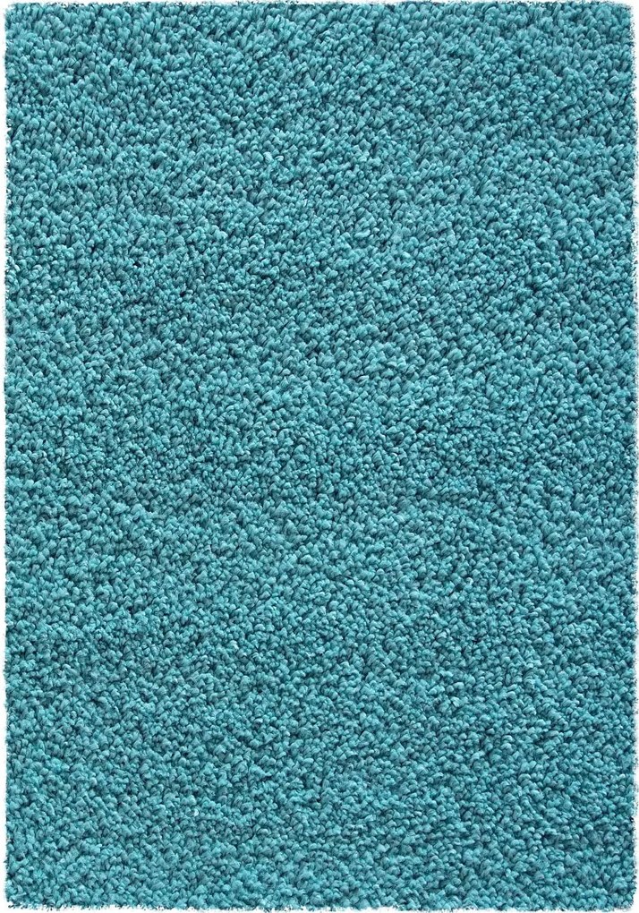 Dywan shaggy Best jednokolorowy turkusowy 80 cm x 150 cm