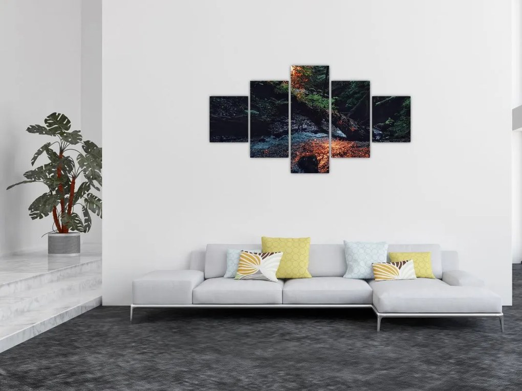 Obraz górskiej rzeki (125x70 cm)