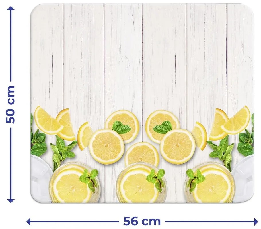 Płyta ochronna na ścianę przy kuchence ze szkła hartowanego 50x56 cm Lemons – Wenko