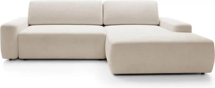 Narożnik BOULI Prawostronny z Elektryczną Regulacją wolnostojący tkanina Raven 28 Beżowy DOMO HOME