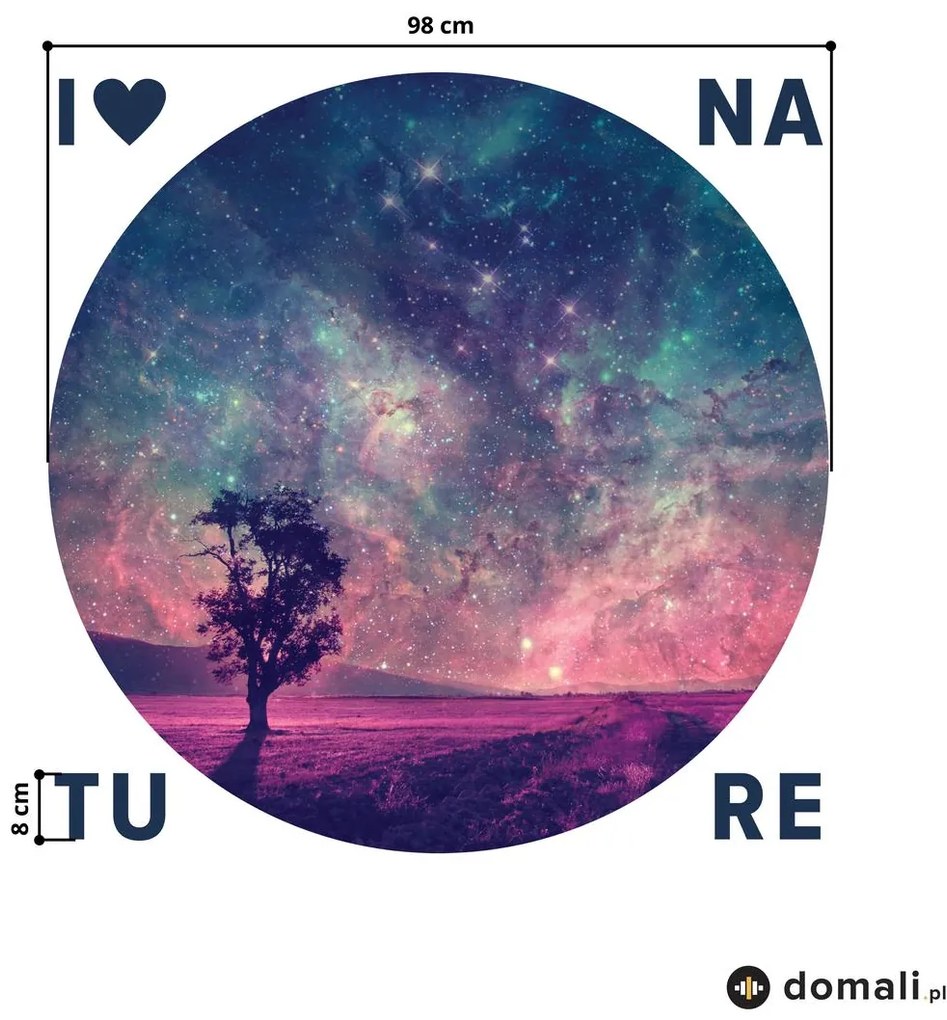Naklejki na ścianę - Kosmos z napisem