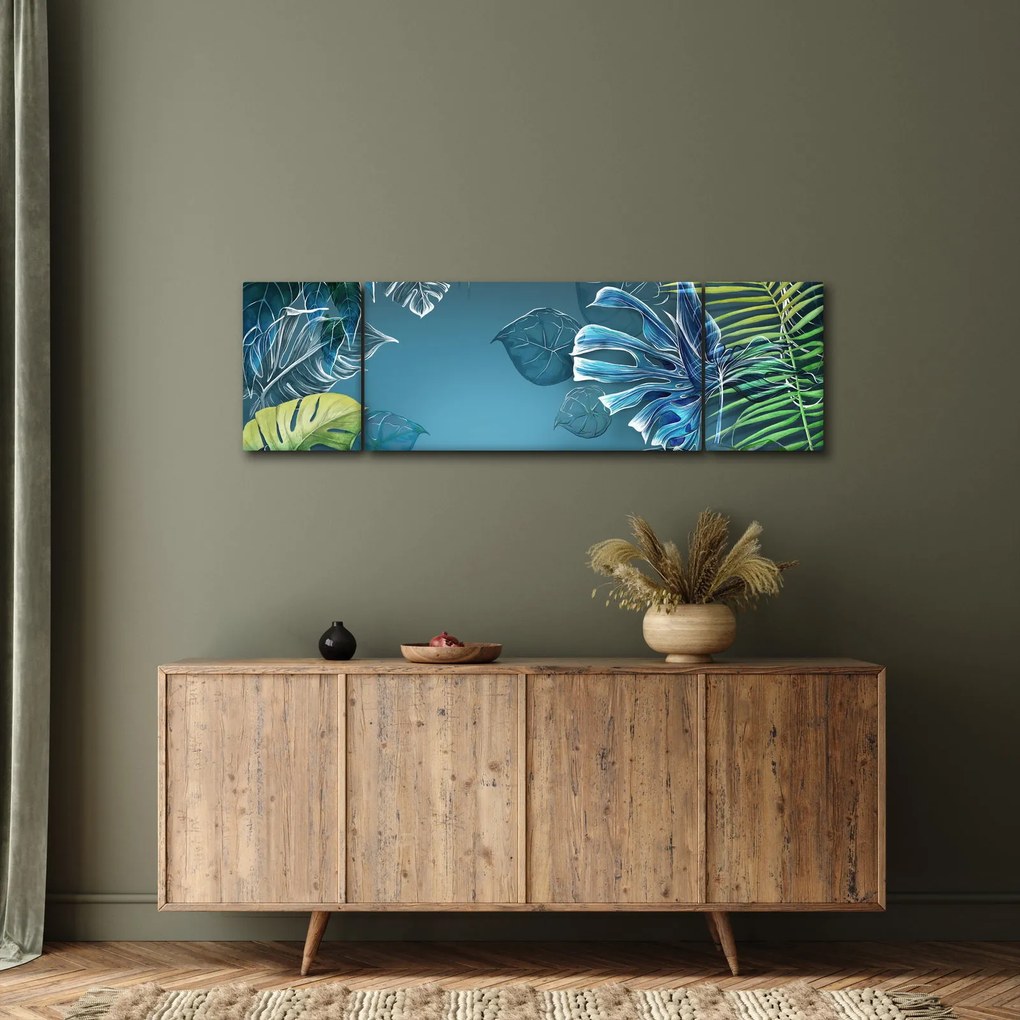 Obraz - Liście roślin tropikalnych (170x50 cm)