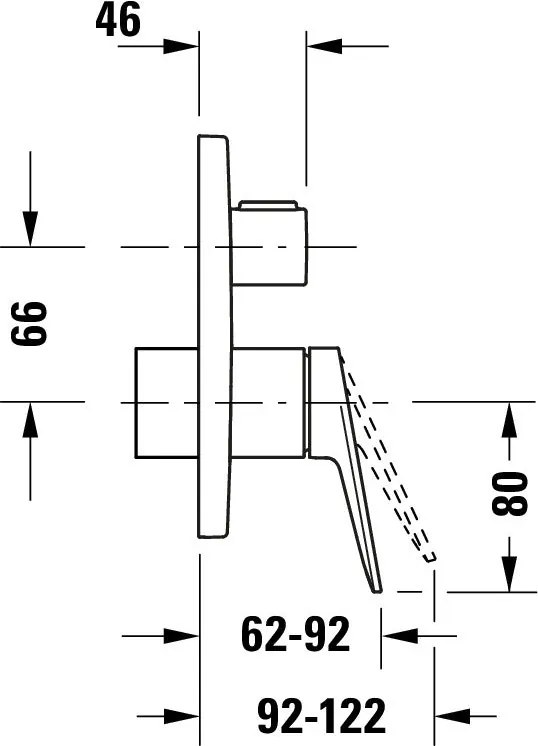 Duravit Wave jednouchwytowa bateria wannowa