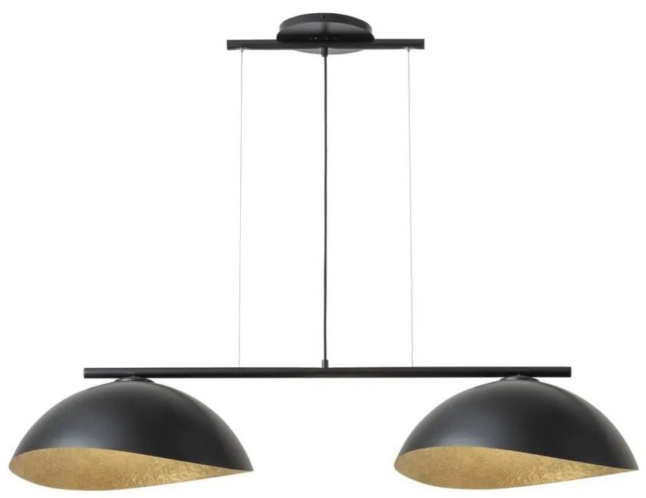 Lampa wisząca SOLAR 2xE27/60W/230V czarna na przewodzie
