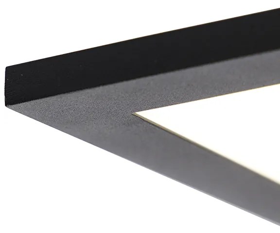 Nowoczesna lampa sufitowa czarna w komplecie z LED 80 cm - Liv Nowoczesny Oswietlenie wewnetrzne