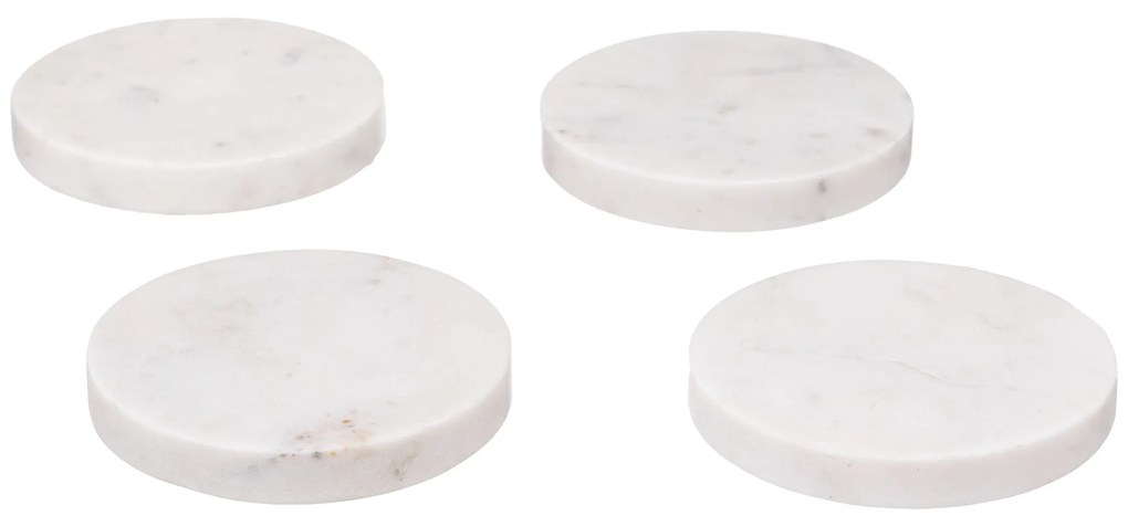 Podkładki pod kubki MARBLE, Ø 10 cm, 4 sztuki