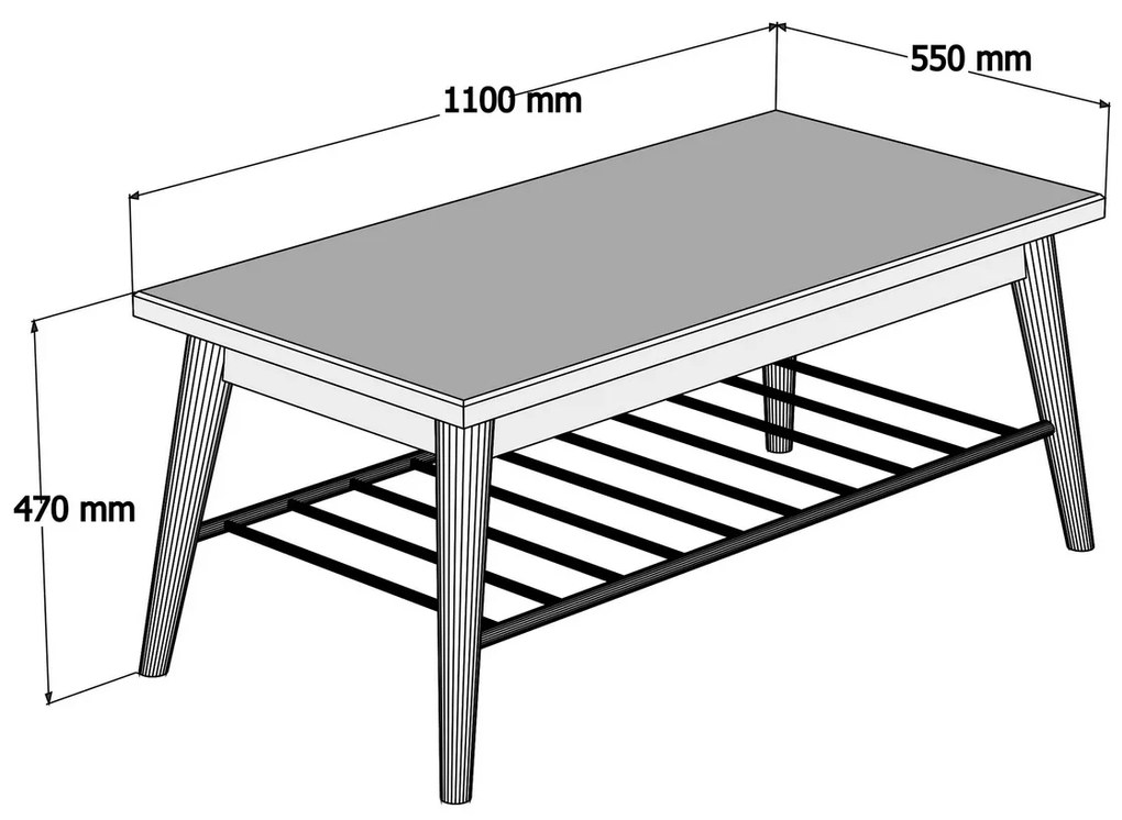 Stolik konferencyjny Sakura Walnut