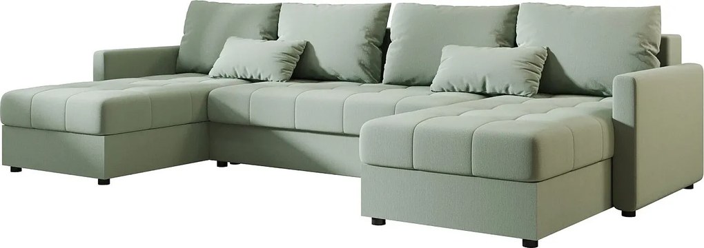 BEDANTE narożnik MOS U BIS Cosmic 16 z funkcją spania sofa w kształcie litery U z pojemnikiem na pościel