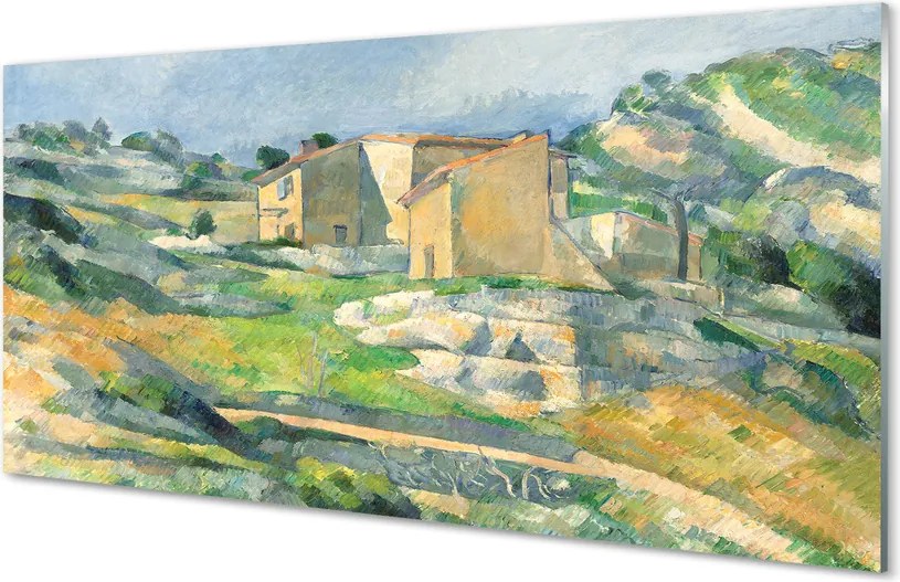 Szklany Panel Domy w Prowansji - Paul Cézanne