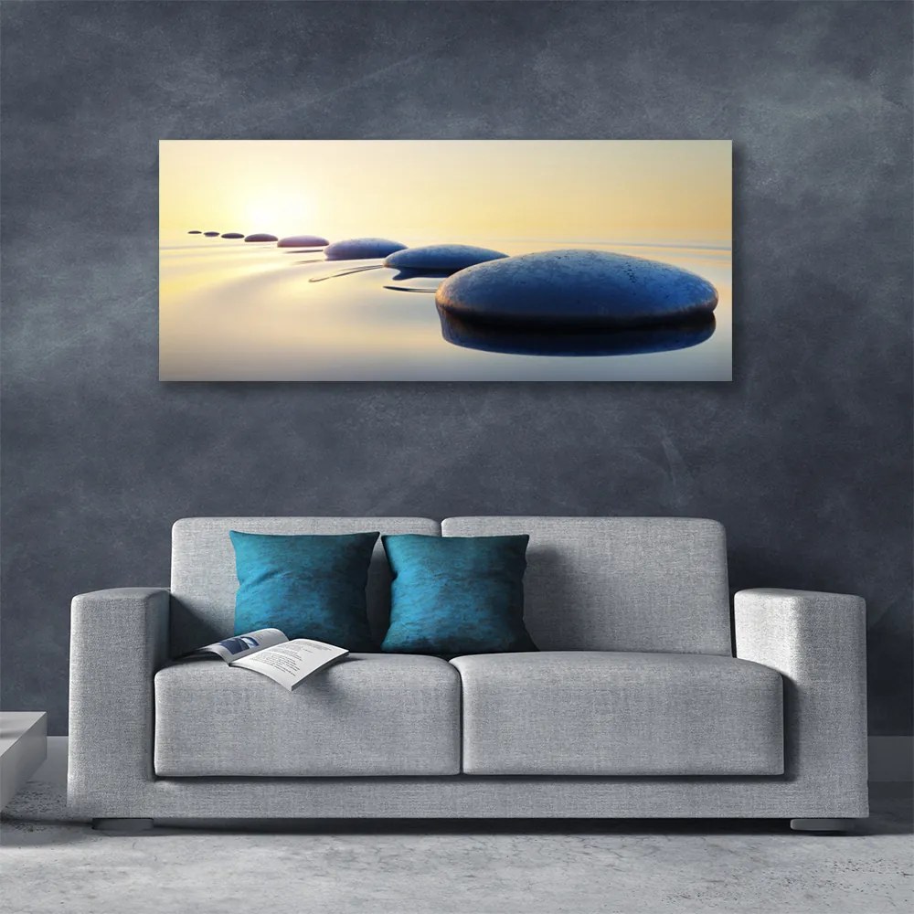 Zdjęcie na płótnie Harmonia Zen: Kamienie i Woda