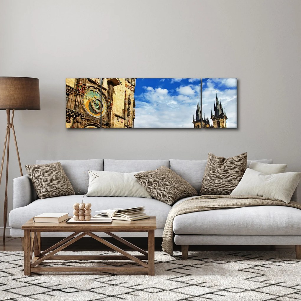 Obraz - Praski zegar astronomiczny (170x50 cm)