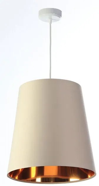 Kremowa lampa wisząca z abażurem rose gold - 7X S405 S1-C43