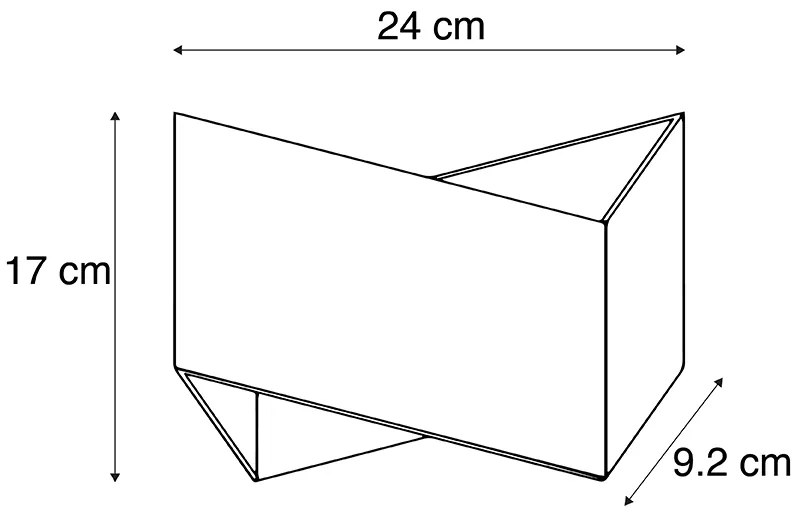 Designerski Kinkiet / Lampa scienna biały - FoldDesignerski Oswietlenie wewnetrzne