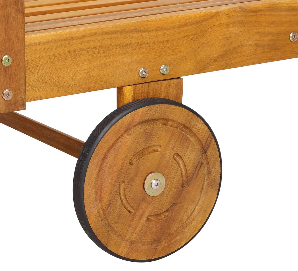 Leżak ogrodowy TAMI SUN, 195,5x69x85cm, naturalny brąz Jurhan