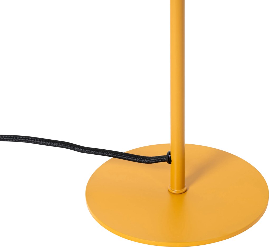 Designerska lampa stołowa żółta - Triangolo