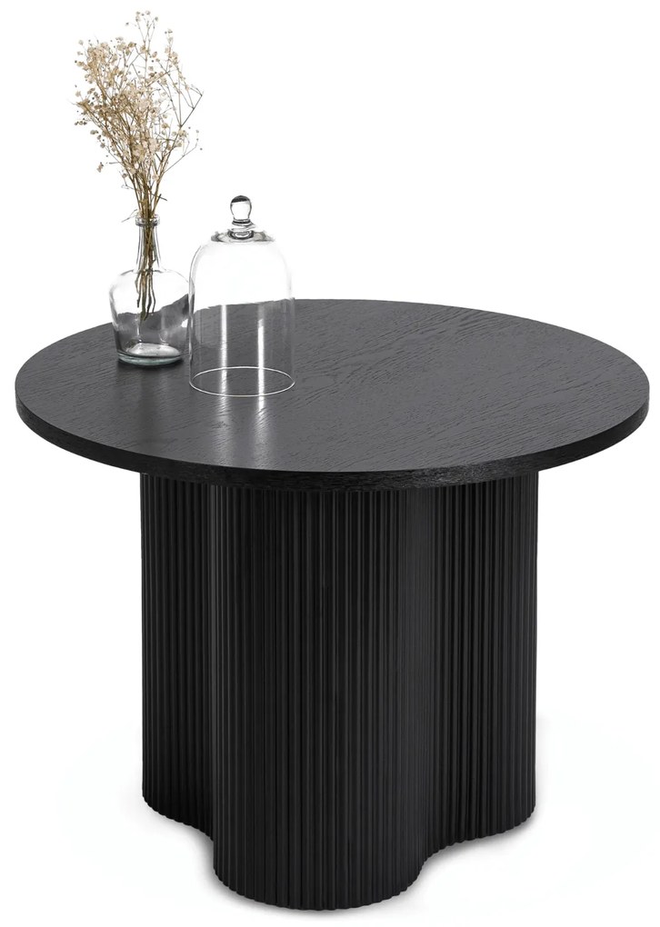 Stolik Kawowy DERIAN 60 cm Czarny Nowoczesny Loft
