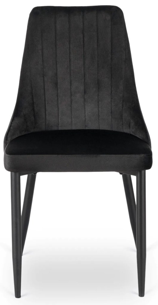 Zestaw Stół Okrągły Rozkładany HARRY 102-142 cm Dąb Artisan/Czarny i 4 Krzesła Tapicerowane BARI Czarne Nowoczesne