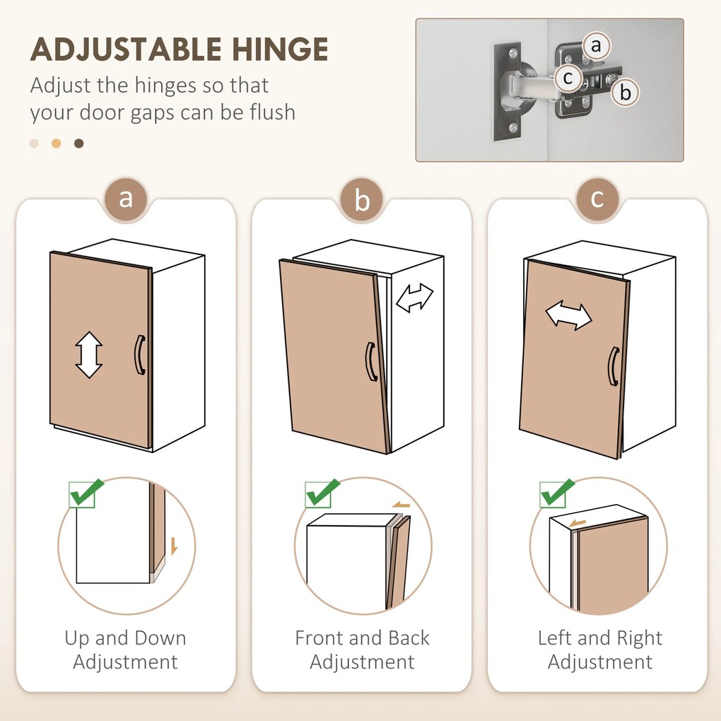HOMCOM Szafka kuchenna, bufet z 3 szufladami i 3 półkami, obszerny magazyn, 89x39,5x168cm, Biały