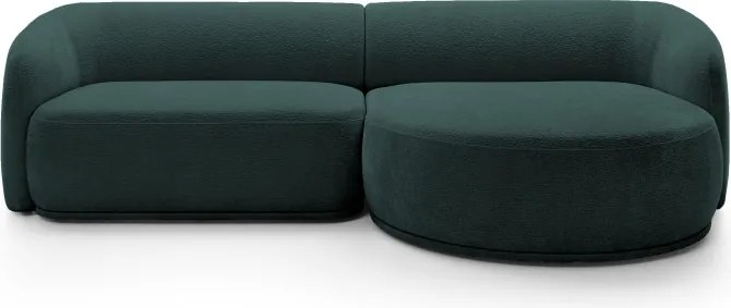 Narożnik NOBO Prawostronny system modułowy tkanina DressME 07 Zielony