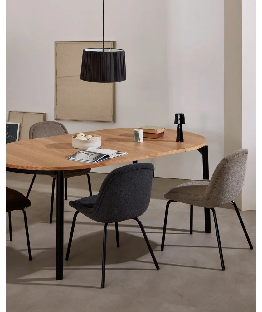 Okrągły rozkładany stół w dekorze dębu ø 120 cm Montuiri – Kave Home