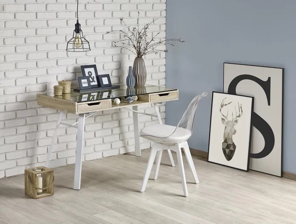 Transparentne krzesło z poduchą K245