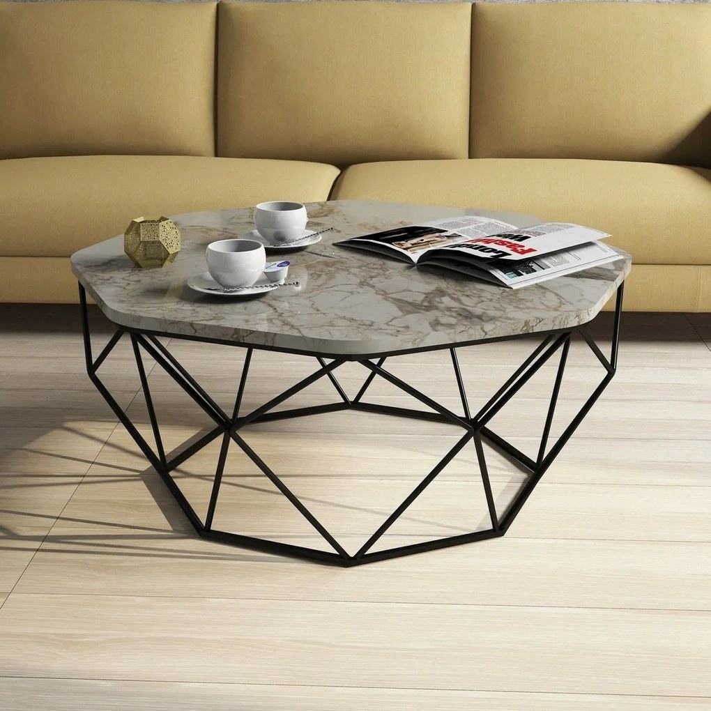 Stolik konferencyjny Diamond White Marble