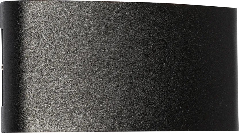 Lampa ścienna zewnętrzna czarna w tym LED 6-świateł IP54 - Silly