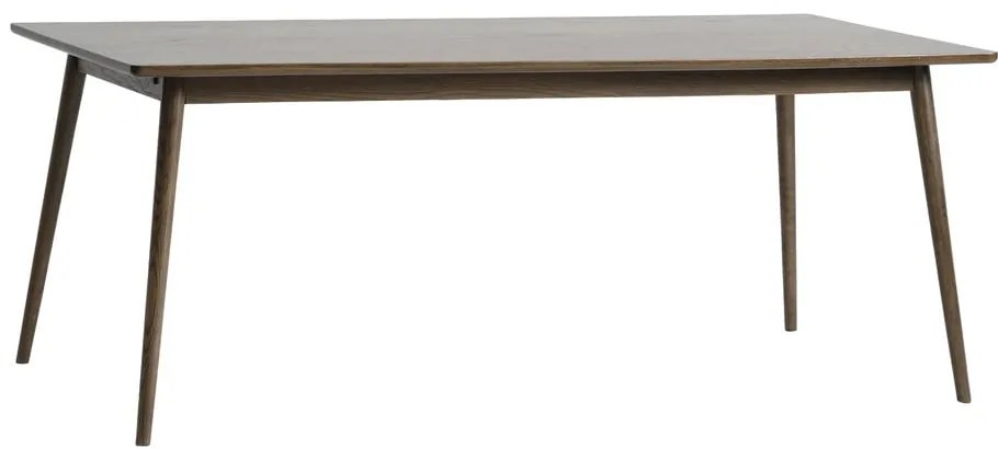 Brązowy rozkładany stół z blatem w dekorze dębu 190x90 cm Barrali – Unique Furniture