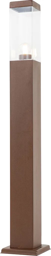 Nowoczesna lampa ogrodowa stojąca brązowa rdza 80 cm - Malios