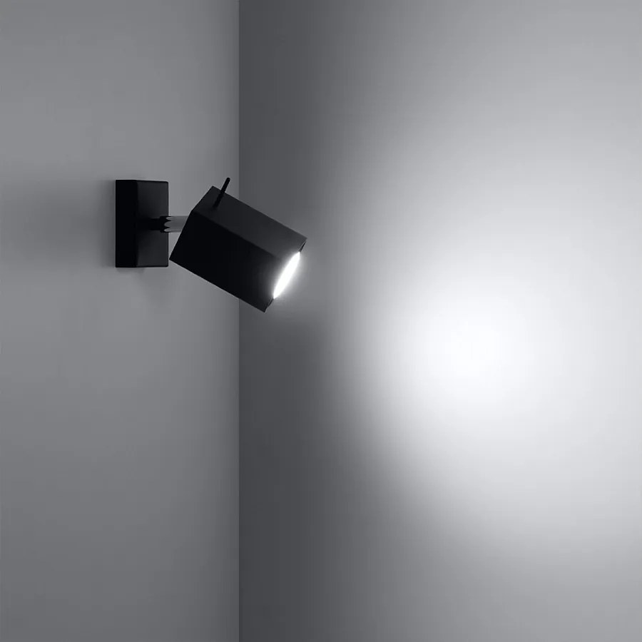 Kinkiety nowoczesny Briow, stal - 1 źródło światła 3000K - L.8 x H.8 cm - czarny