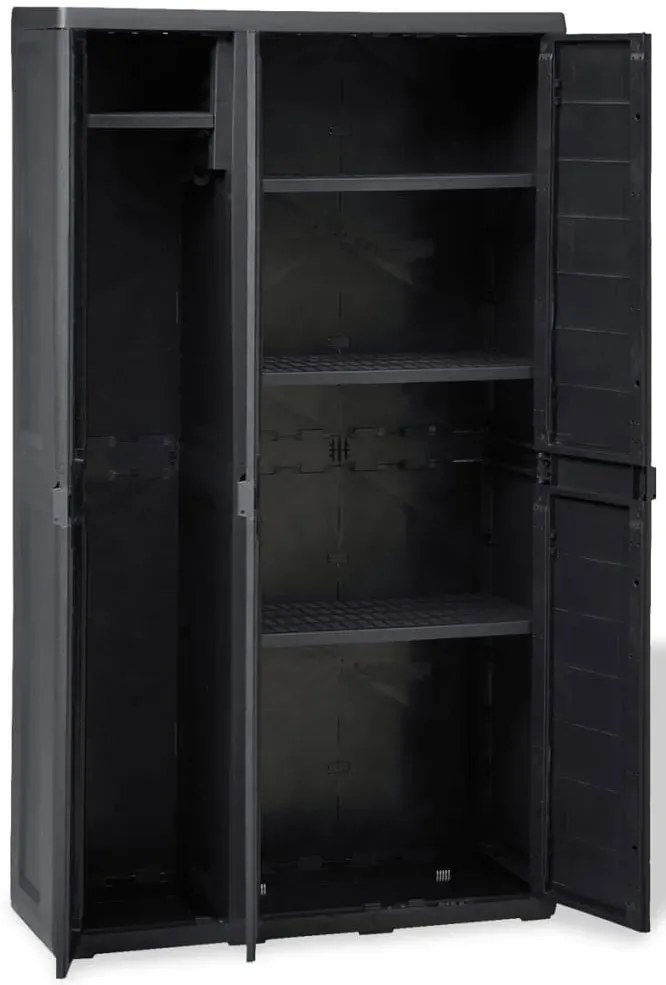 Czarna szafa gospodarcza do piwnicy i ogrodu Z1-H30
