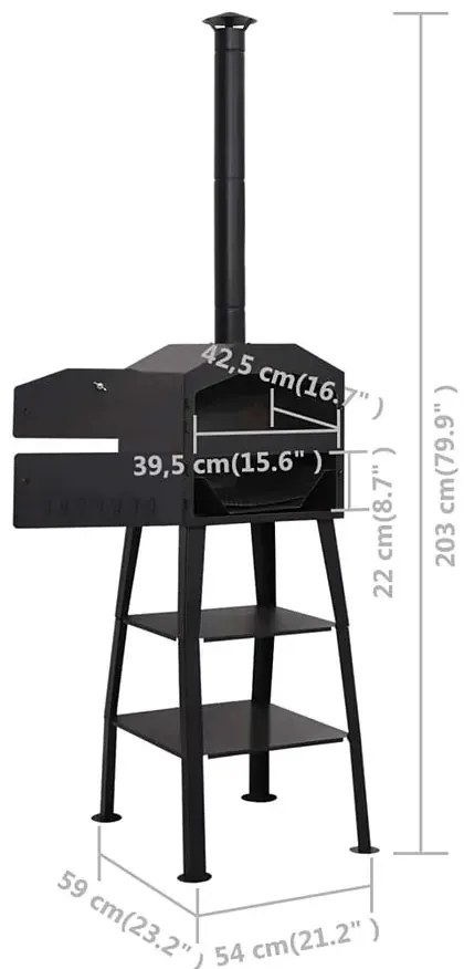 Piec do pizzy z 2 kamieniami szamotowymi P9-Z52