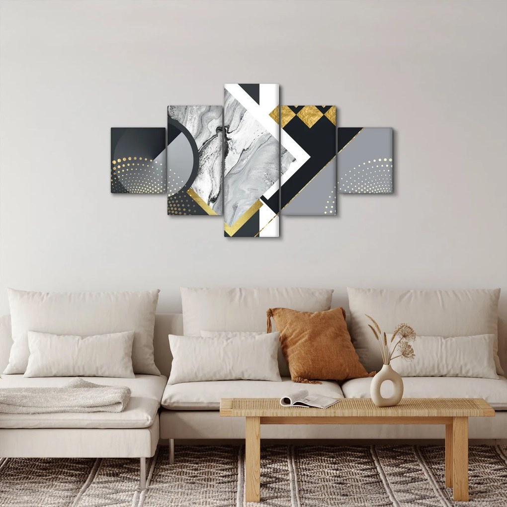Obraz - Teksturowany kolaż (125x70 cm)