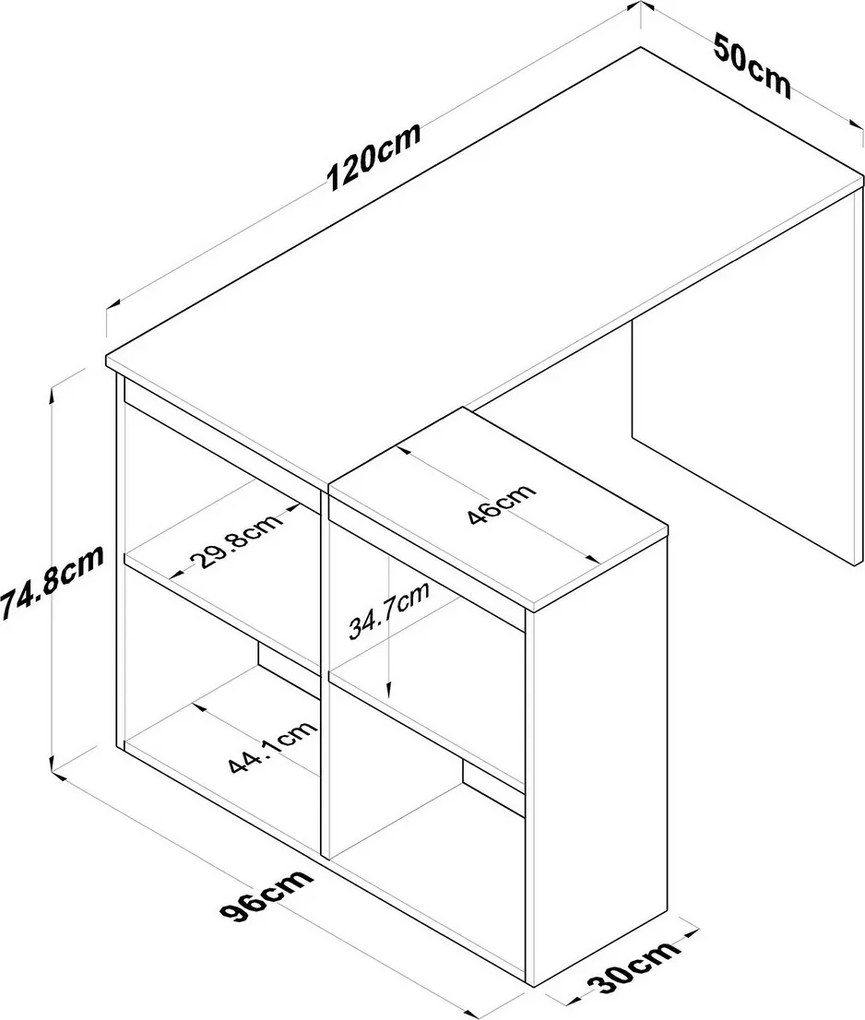 Biurko Haril Oak and White
