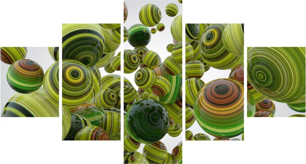 Obraz pasiastych kulek (125x70 cm)