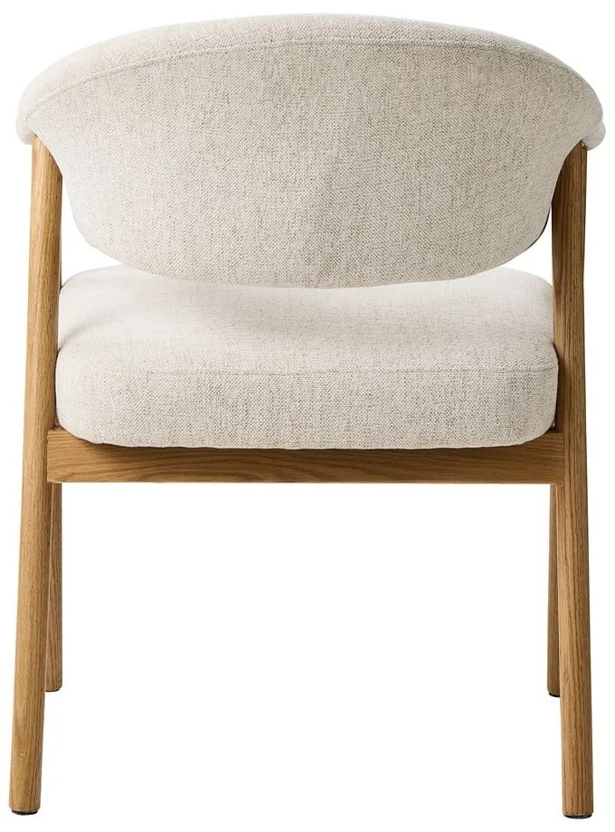Kremowe krzesła z litego drewna dębowego z podłokietnikami zestaw 2 szt. Elk – Unique Furniture