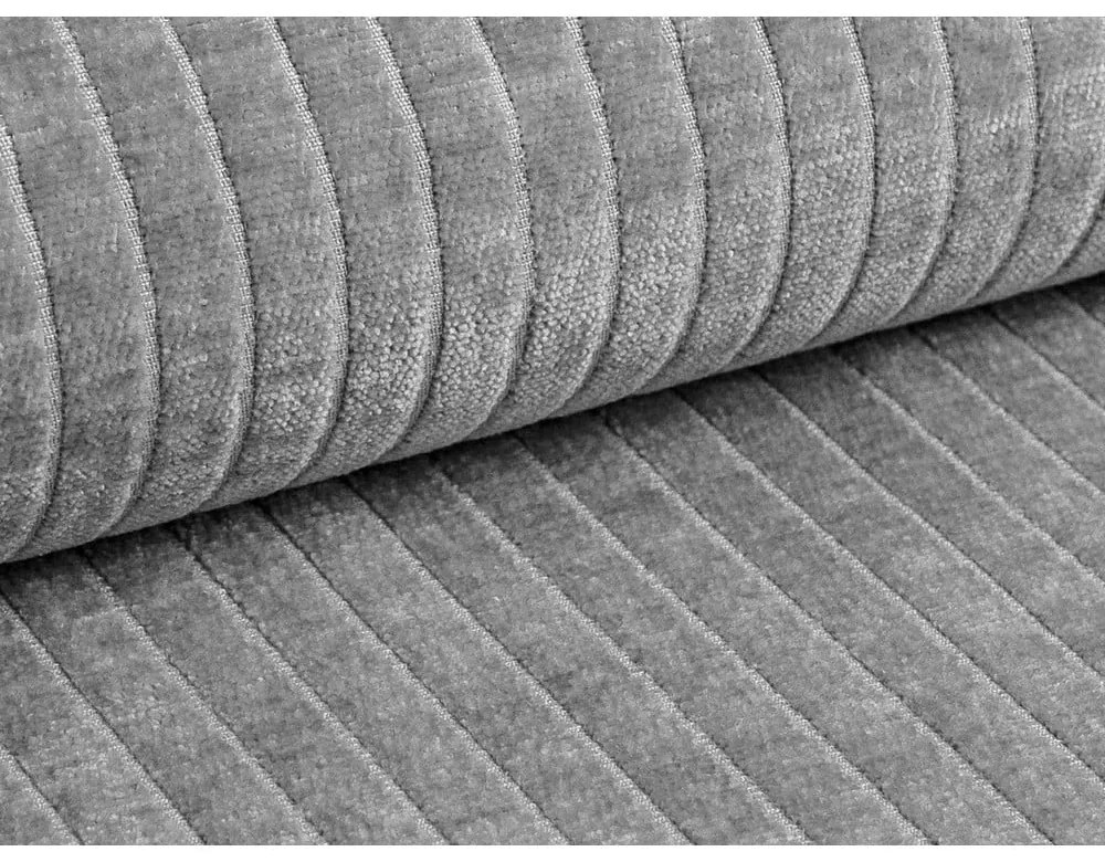 Jasnoszara sztruksowa sofa 364 cm Bergamo – Cosmopolitan Design