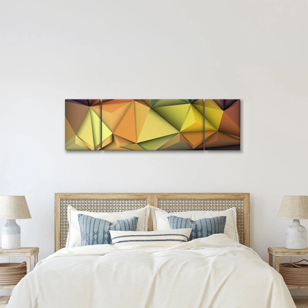 Obraz - Wielokątna abstrakcja 3D (170x50 cm)