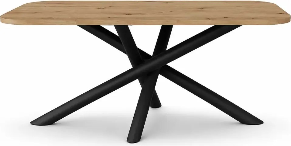 Stół prostokątny Yoko 185 × 90 z blatem laminowanym i nogami typu pająk