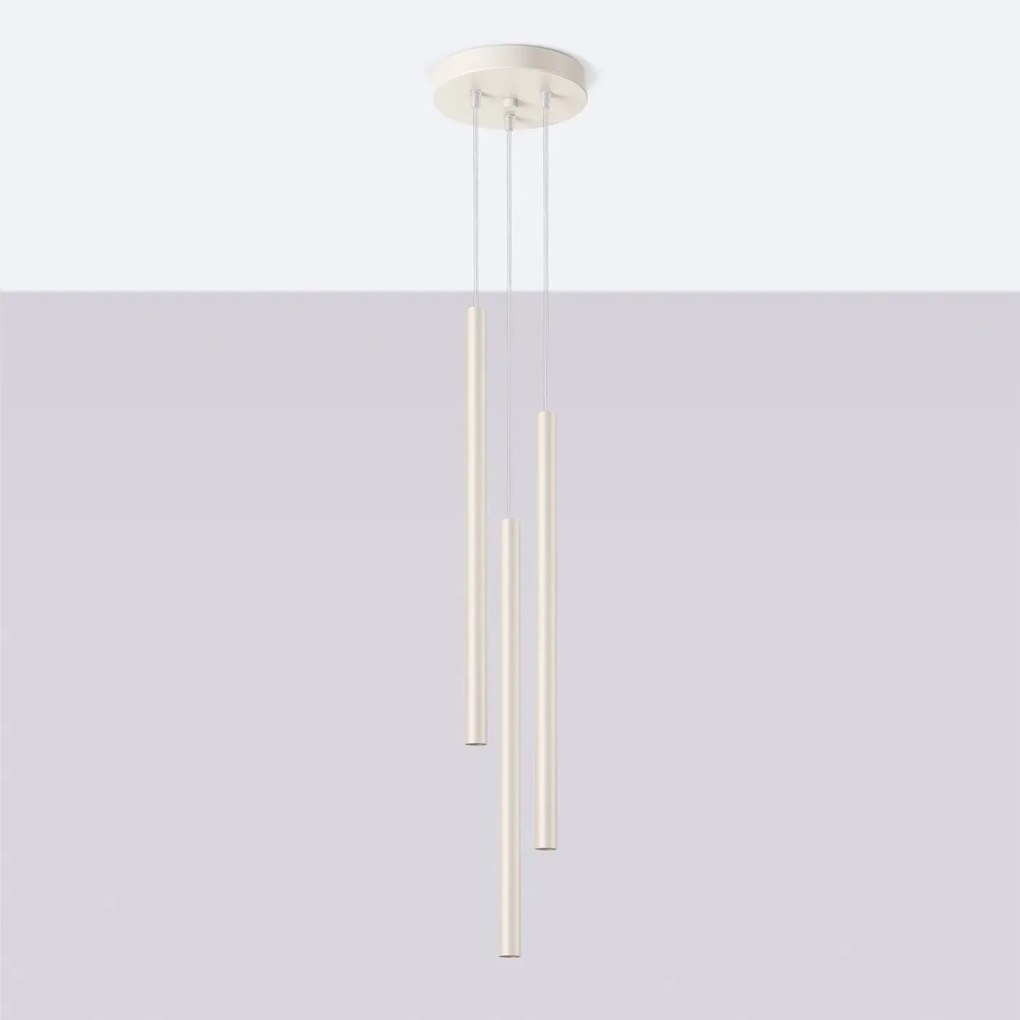 Lampa wisząca PASTELO 3P beżowa SOLLUX LIGHTING