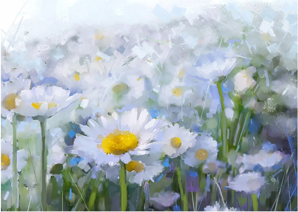 Obraz - W stokrotkach (70x50 cm)