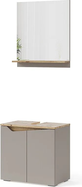 Zestaw mebli łazienkowych szary 60x35x57 marelle