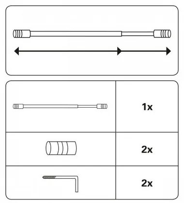 Pręt witrażowy 10 mm Walec ze stali nierdzewnej, 80 - 110 cm, 80 - 110 cm