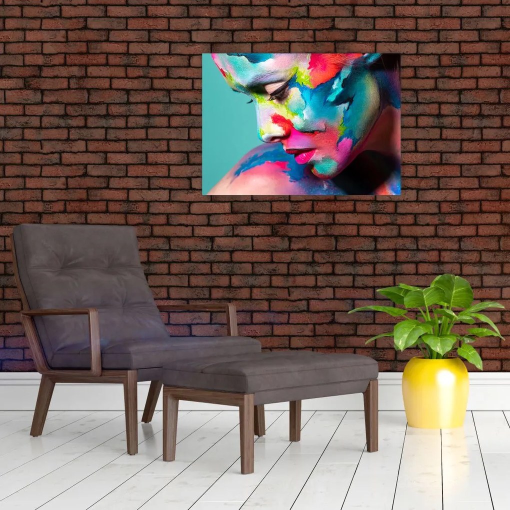 Obraz na szkle - Body art (70x50 cm)