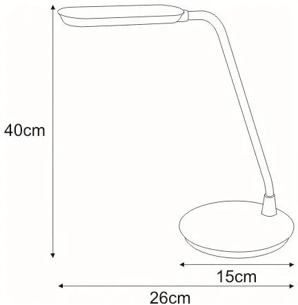 Czerwona nowoczesna lampka biurowa LED - S261-Extim