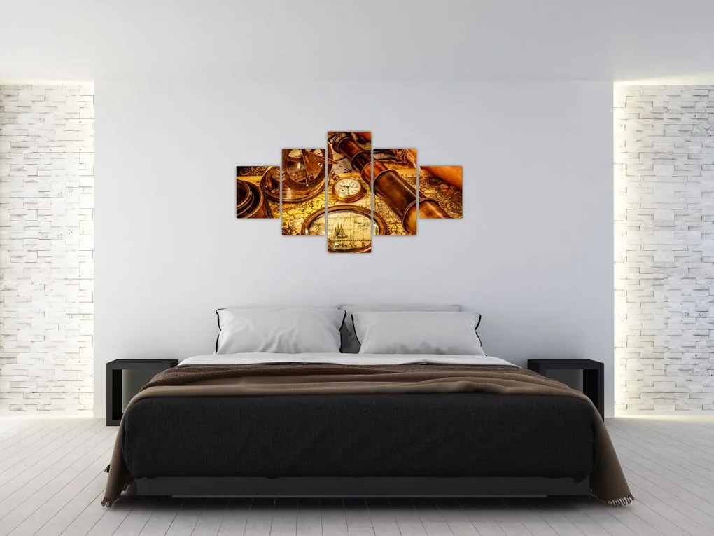 Obraz - Historyczne narzędzia marynarzy (125x70 cm)